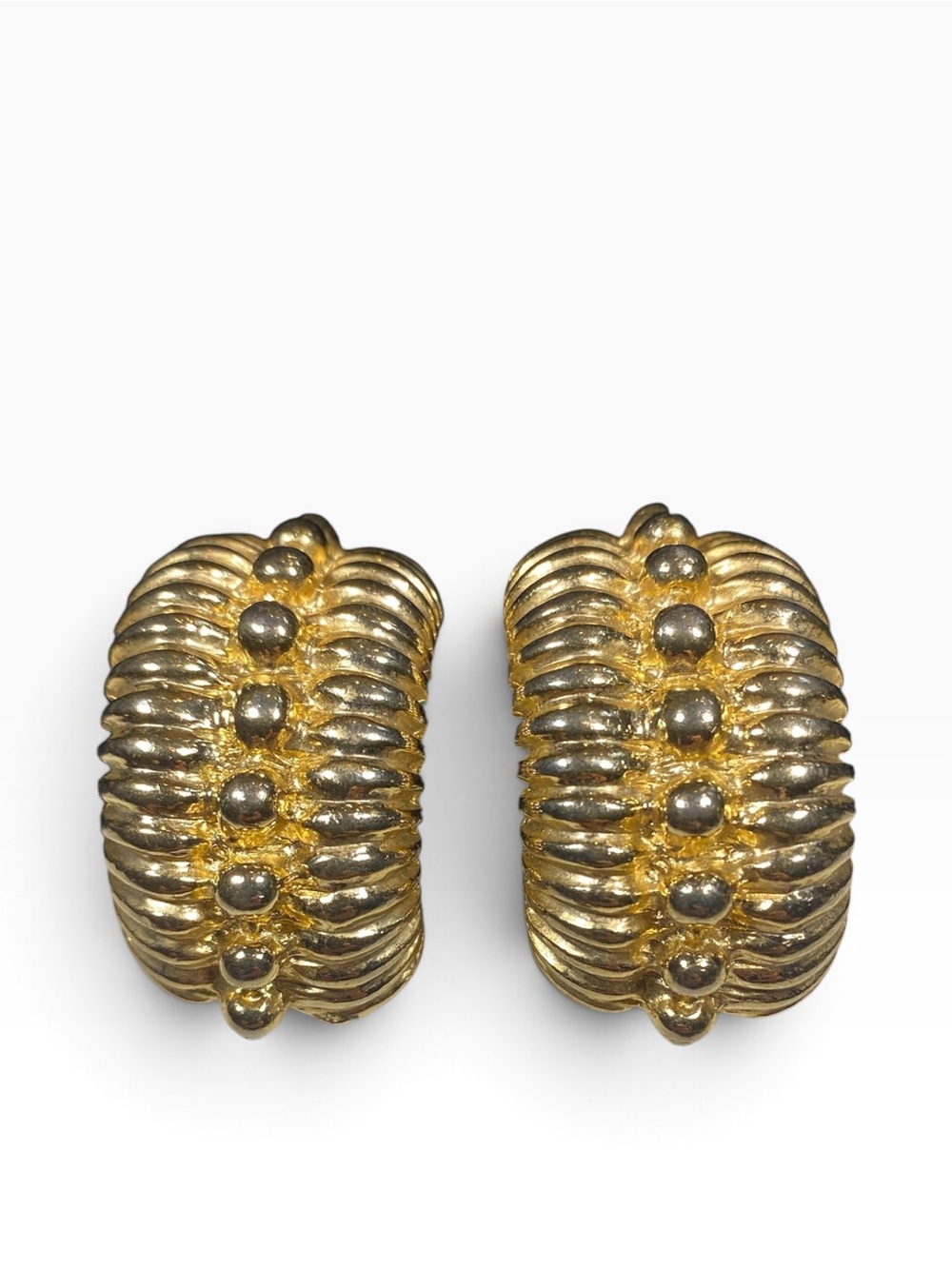 Vintage Paolo Gucci Gold Chunky Earrings